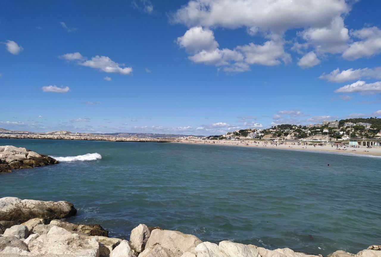 Sun Escape, Appart Renove Climatise 3 Pieces 4-6 Pers, 350M De La Plage Marselha Exterior foto