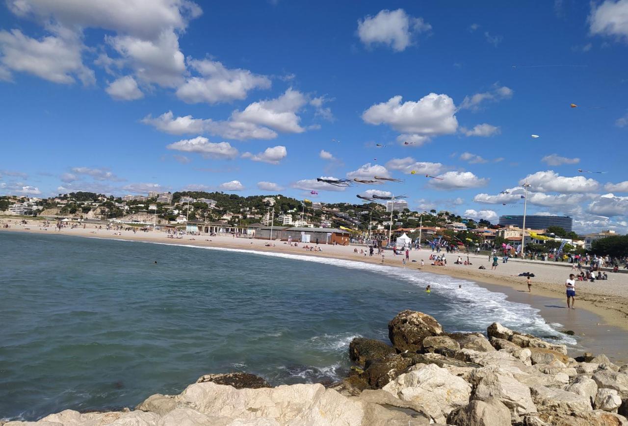 Sun Escape, Appart Renove Climatise 3 Pieces 4-6 Pers, 350M De La Plage Marselha Exterior foto